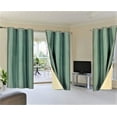 thumbnail image 1 of Luxury K72 1 Panel teal blue solid color thermal foam lined blackout heavy thick thermal window curtain drapes bronze grommets 108" Length, 1 of 3