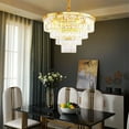 thumbnail image 1 of Luxury K9 Crystal Chandelier Flush Mount LED Light Ceiling Lamp Pendant Lighting, 1 of 12
