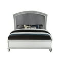 thumbnail image 1 of Luxury . King Bed In Fabric And Platinum - Glamorous Headboard With Shining Rhinestone Embellishment, Low-profile Rectangular , Stable Wooden Legs, Synthetic Wood Construction, Box Spring For, 1 of 2
