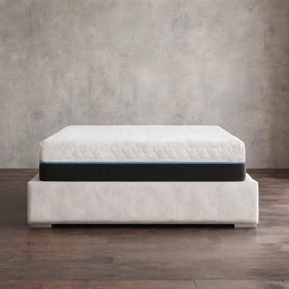 Luxury King Size 12 Inch Copper Infused Memory Foam Mattress, Soft Gray with Cooling Gel Layers