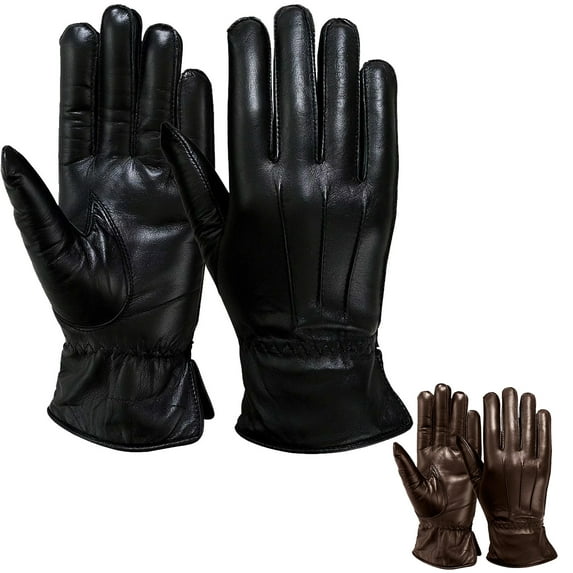 MRX Thermal Insulated Leather Gloves for Women, Black, X-Large