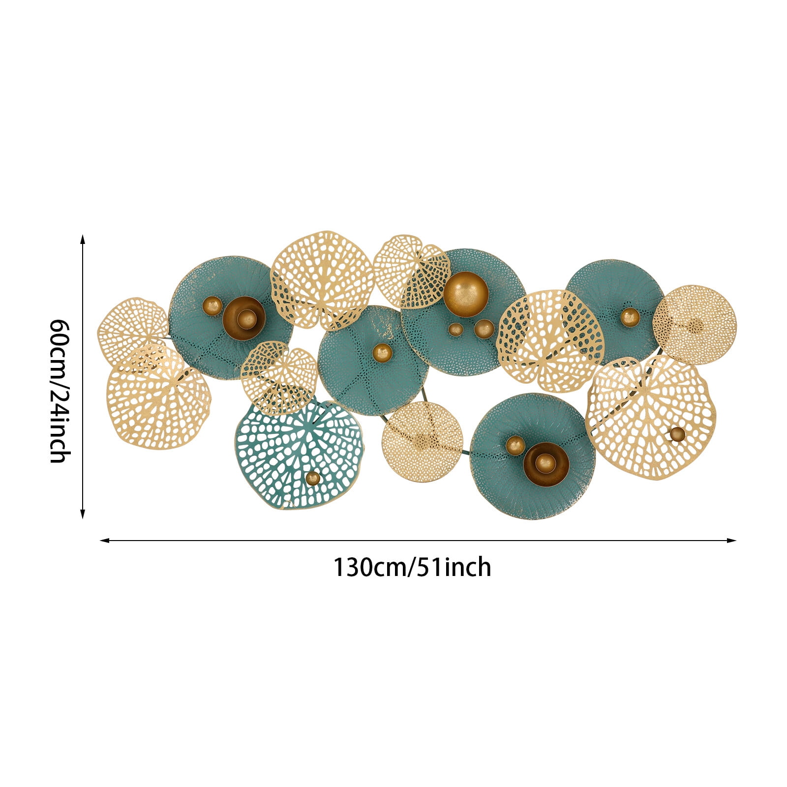 Luxury Large Lotus Leaf Metal Wall Decor Indoor Outdoor Metal Wall Art ...