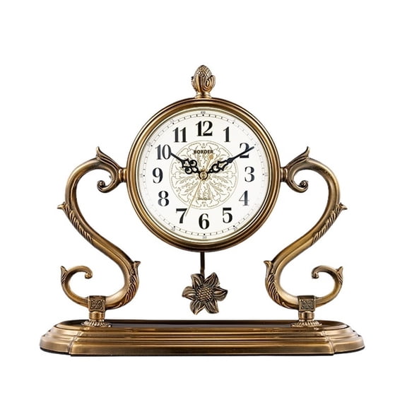 Luxury Large Quartz Digital Table Clock Ornament Chinese Desktop With Pendulum Desk Clock