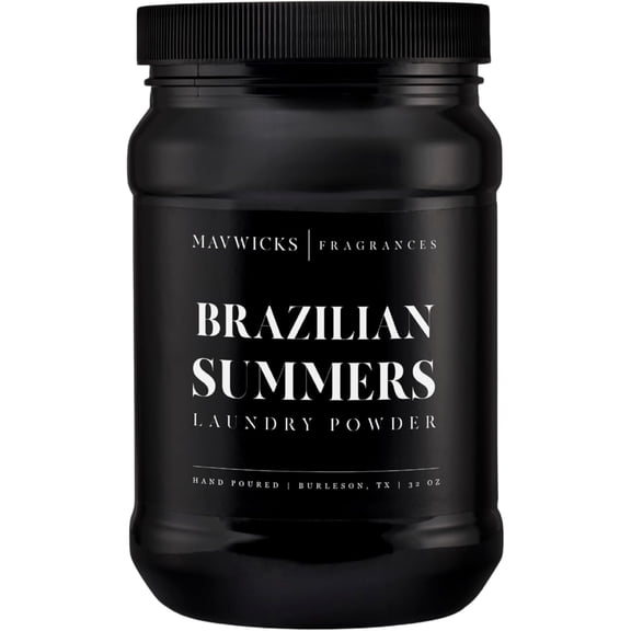 Luxury Laundry Detergent Powder (Brazilian Summers) 32 Oz Concentrated for Tough Stains and Odors, For All Washing machine types Gentle on Fabrics