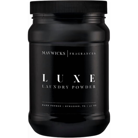 Luxury Laundry Detergent Powder (Luxe) 32 Oz Concentrated for Tough Stains and Odors, For All Washing machine types Gentle on Fabrics