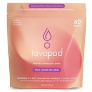 Luxury Laundry Pods - Plant-Based Detergent with Premium Fragrance | Biodegradable PVA Film | Made in USA | 60 Count White Jasmine & Santal