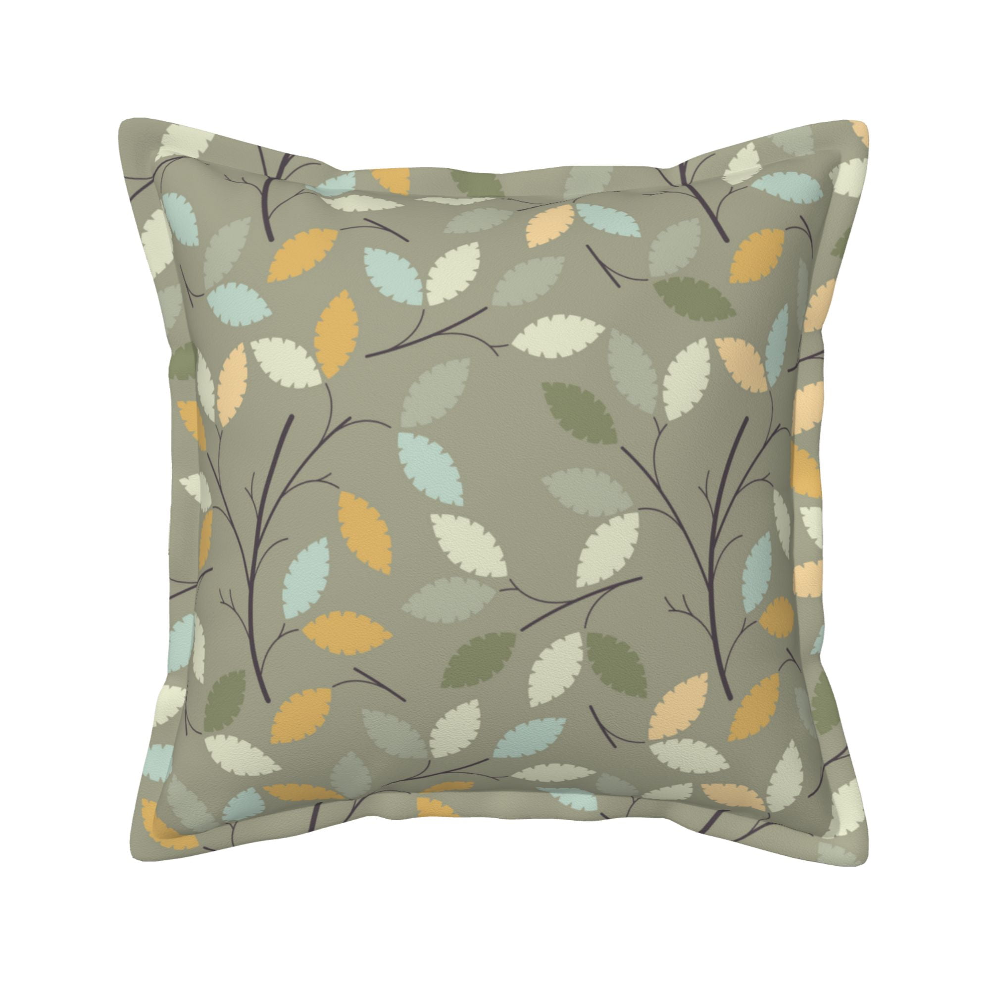 Luxury Leather Pillowcase Leaves Seamless Background Case Cushion Home