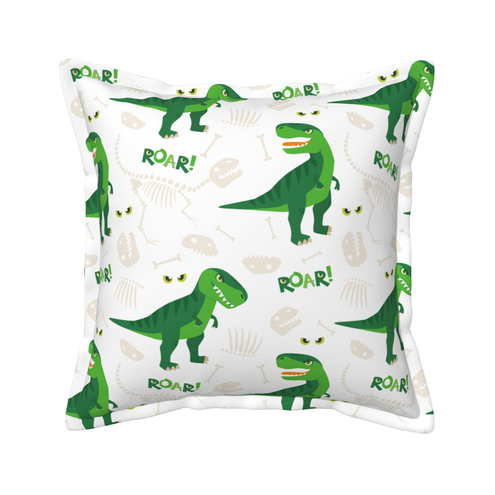 Luxury Leather Pillowcase T Rex Dino Bones Funny Dinosaur Skeleton Case