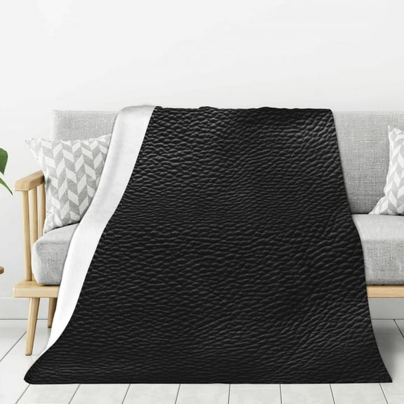 Luxury Leather Texture (2) Throw Blanket for Stylish Warm Winter Cabin Ultra-Soft Micro Fleece Blanket, Premium Microfiber, Silky Soft, Plush, Warm and Lightweight for Couch, Sofa, Bed - 80"X60"
