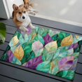 thumbnail image 1 of Luxury Leaves Front Door Rugs 2x3 ft Green Purple Abstract Gorgeous Leaf Small Rug for Entryway Non Slip Washable Bathroom Door Mat Absorbent Floor Mat for Indoor Entrance, 1 of 9