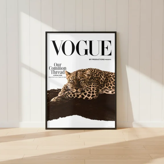 Luxury Leopard Vogue Wall Art Fashion Animal Print Modern Glam Poster Decor Home Decor Office Wall Art