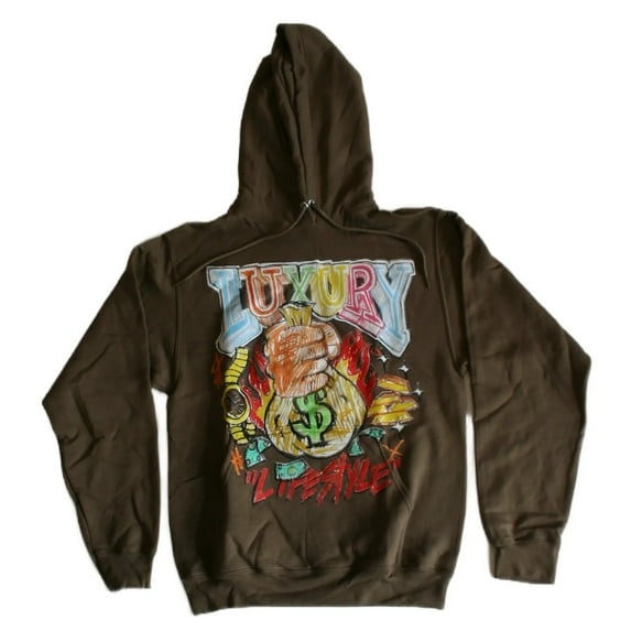 Luxury Lifestyle Men's Brown Hoodie (XL)
