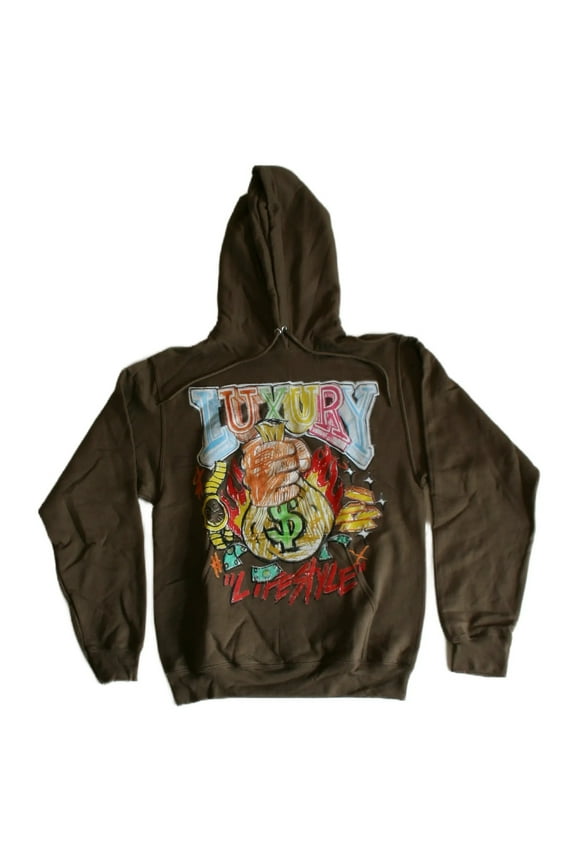 Luxury Lifestyle Men's Brown Hoodie (XL)
