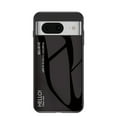 thumbnail image 1 of Luxury Light Gradient Google Pixel 8 Case, Ultra Thin Tempered Glass Back Cover, Soft TPU Bumper Protective Google Pixel 8 Phone Case Anti-Scratch Cute for Women Girls,Black, 1 of 10