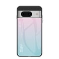 thumbnail image 1 of Luxury Light Gradient Google Pixel 8A Case, Ultra Thin Tempered Glass Back Cover, Soft TPU Bumper Protective Google Pixel 8A Phone Case Anti-Scratch Cute for Women Girls,Pink, 1 of 10