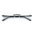 thumbnail image 1 of Luxury Light Weight Rimless Spring Hinge Narrow Rectangle Reading Glasses Gunmetal Slate +1.5, 1 of 7
