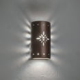thumbnail image 1 of Luxury Lighting Asavva 13" High Starburst Ceramic Outdoor Wall Light, Rubbed Copper Painted Finish, LED Bulb Included, 1 of 1