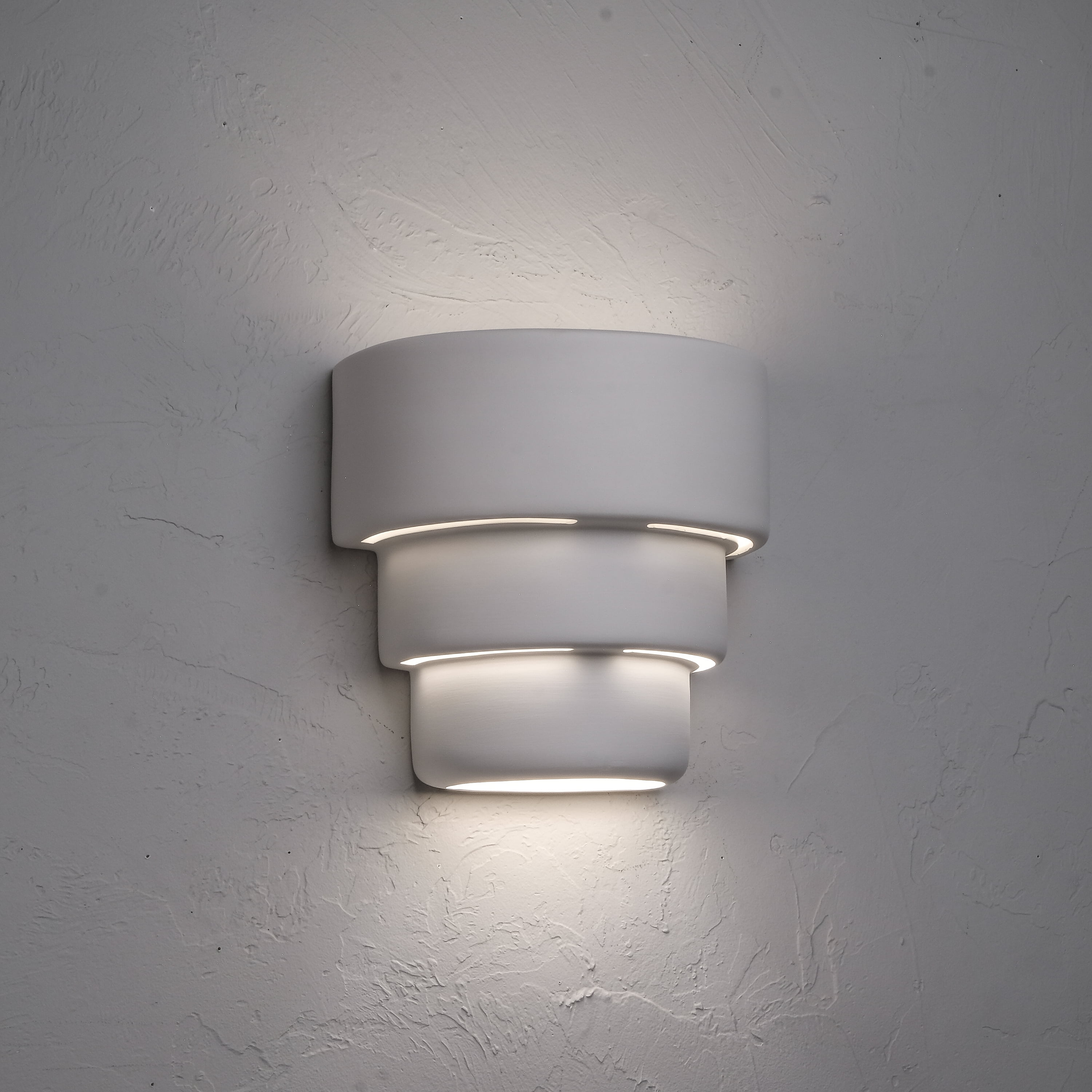 Luxury Lighting Fasciato 10" High Ceramic Outdoor Wall Light, Paintable ...