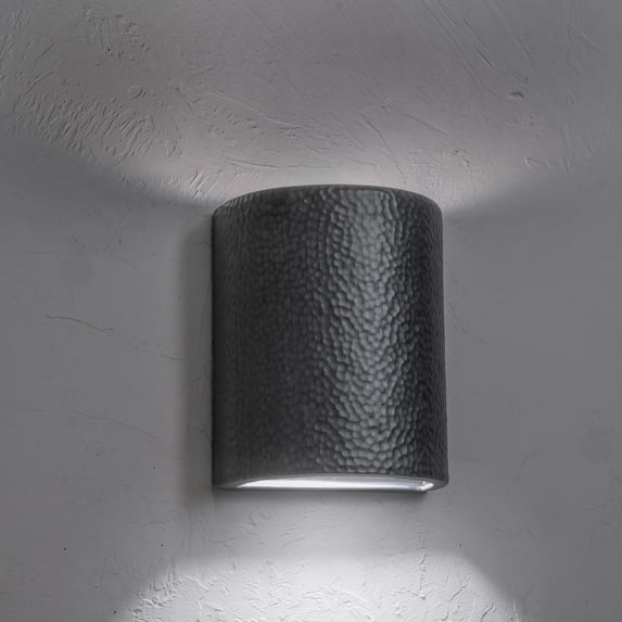 Luxury Lighting Hammerman 13" High Ceramic Outdoor Wall Light, Rubbed Copper Painted Finish, LED Bulb Included