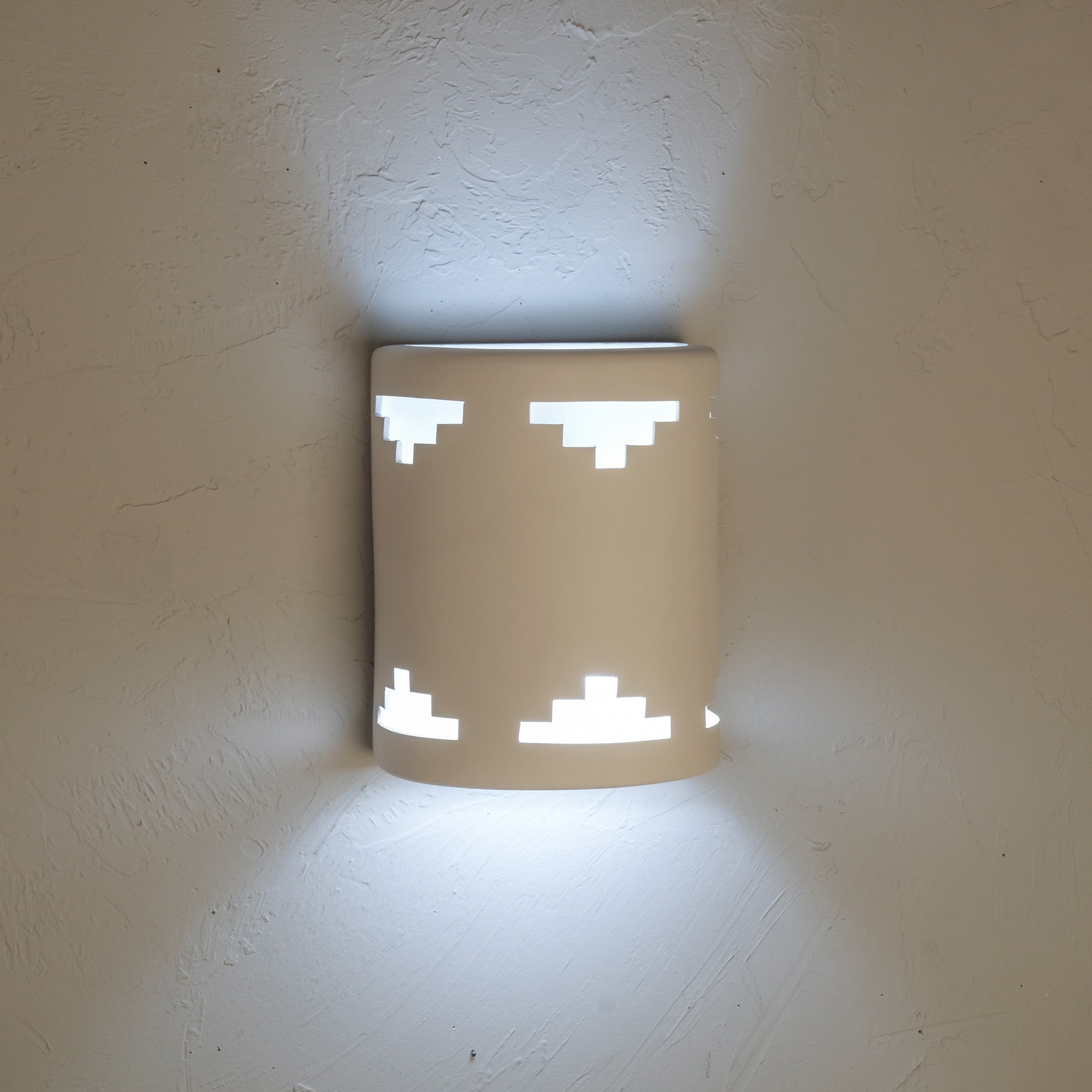 Luxury Lighting Jaken 10" High Ceramic Outdoor Wall Light, Paintable White Bisque, LED Bulb Included
