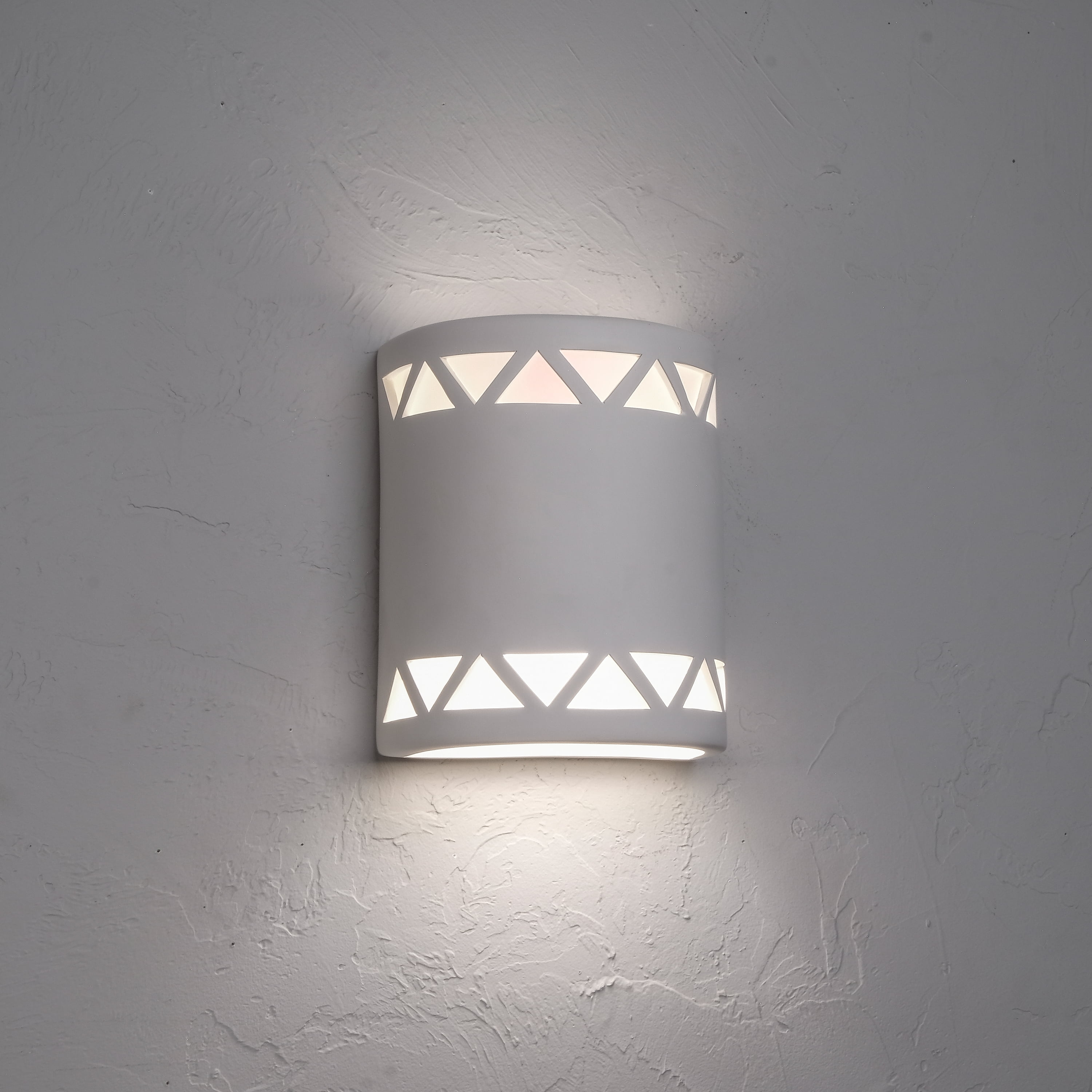 Luxury Lighting Jaken 10" High Ceramic Outdoor Wall Light, Paintable White Bisque, LED Bulb Included