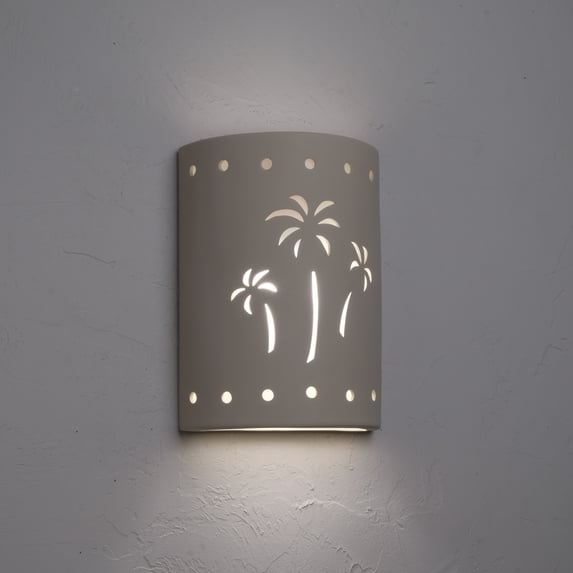 Luxury Lighting Jaken 13" High Ceramic Outdoor Wall Light, Cottonwood Painted Finish, LED Bulb Included