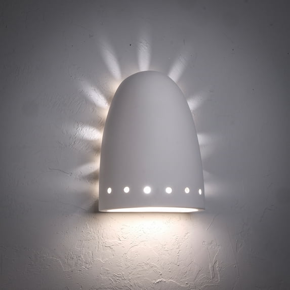 Luxury Lighting Jaken 14" High Ceramic Outdoor Wall Light, Paintable White Bisque, LED Bulb Included