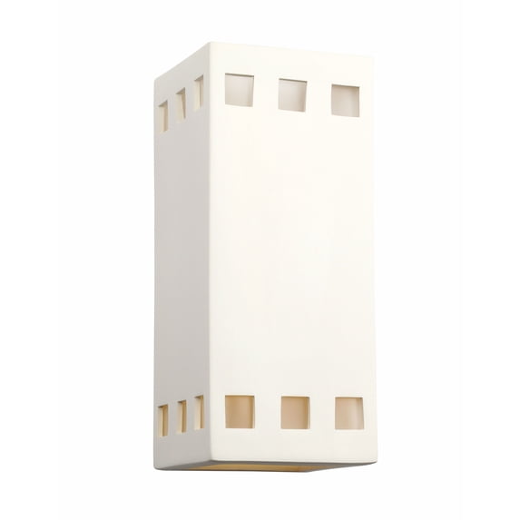 Luxury Lighting Marilin Tide 11.5" High Ceramic Outdoor Wall Bracket, Matte White, LED Bulb Included