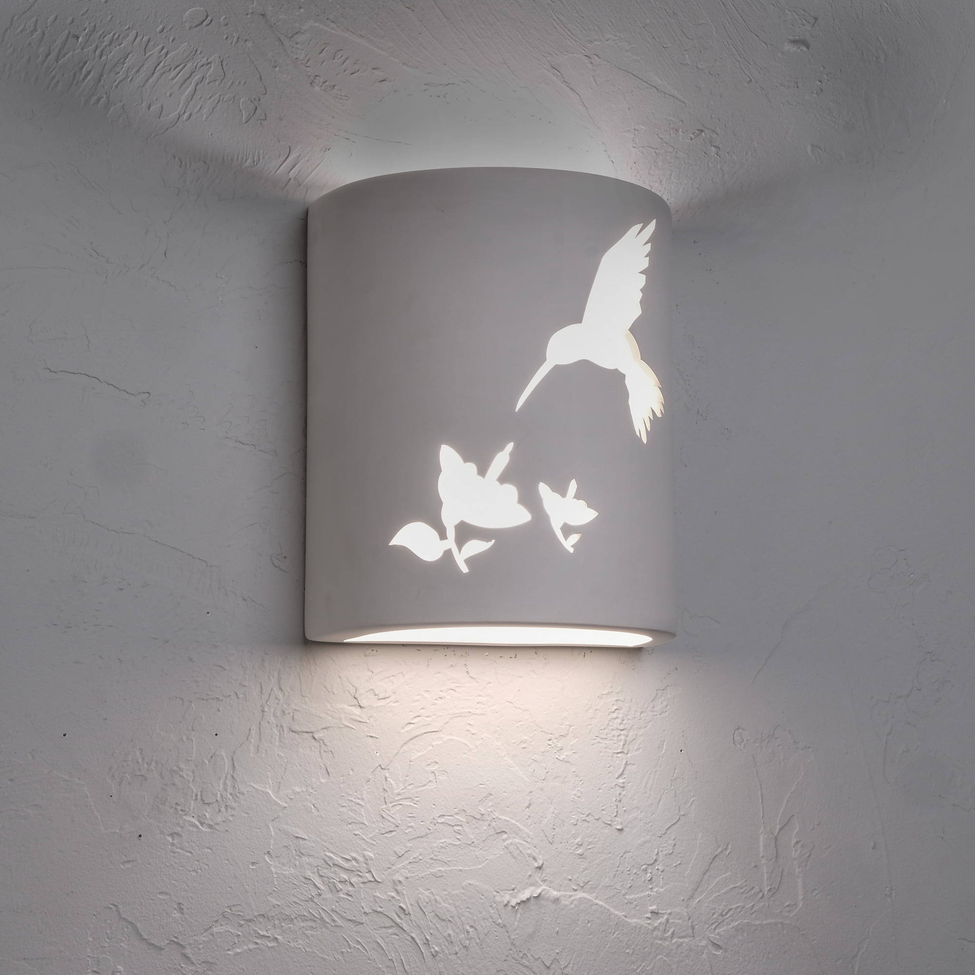 Luxury Lighting Mirage Flats 10" High Ceramic Outdoor Wall Light, Paintable White Bisque, LED Bulb Included