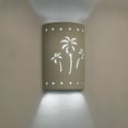 thumbnail image 1 of Luxury Lighting Mirage Flats 15" High Ceramic Outdoor, Wall Mount, Cottonwood Painted Finish, 120VAC, LED Bulb Included, 1 of 3