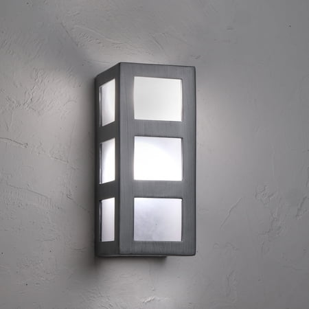 Luxury Lighting Varien Bay 12.5" High Ceramic Outdoor Wall Light, Rubbed Pewter Finish, LED Bulb Included