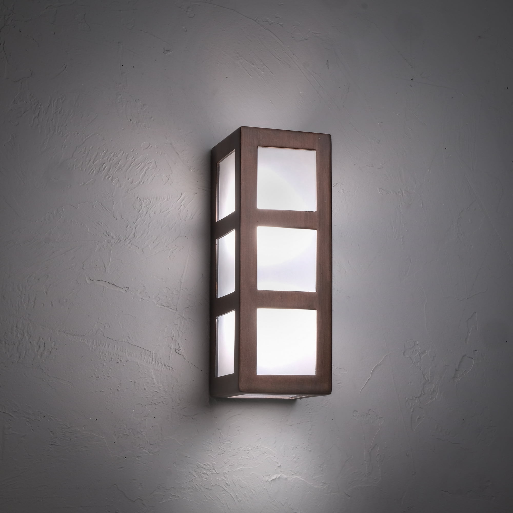 Luxury Lighting, Varien Bay 15" High Ceramic Outdoor Wall Mount Light, Antique Copper Finish, Electric, LED Bulb Included