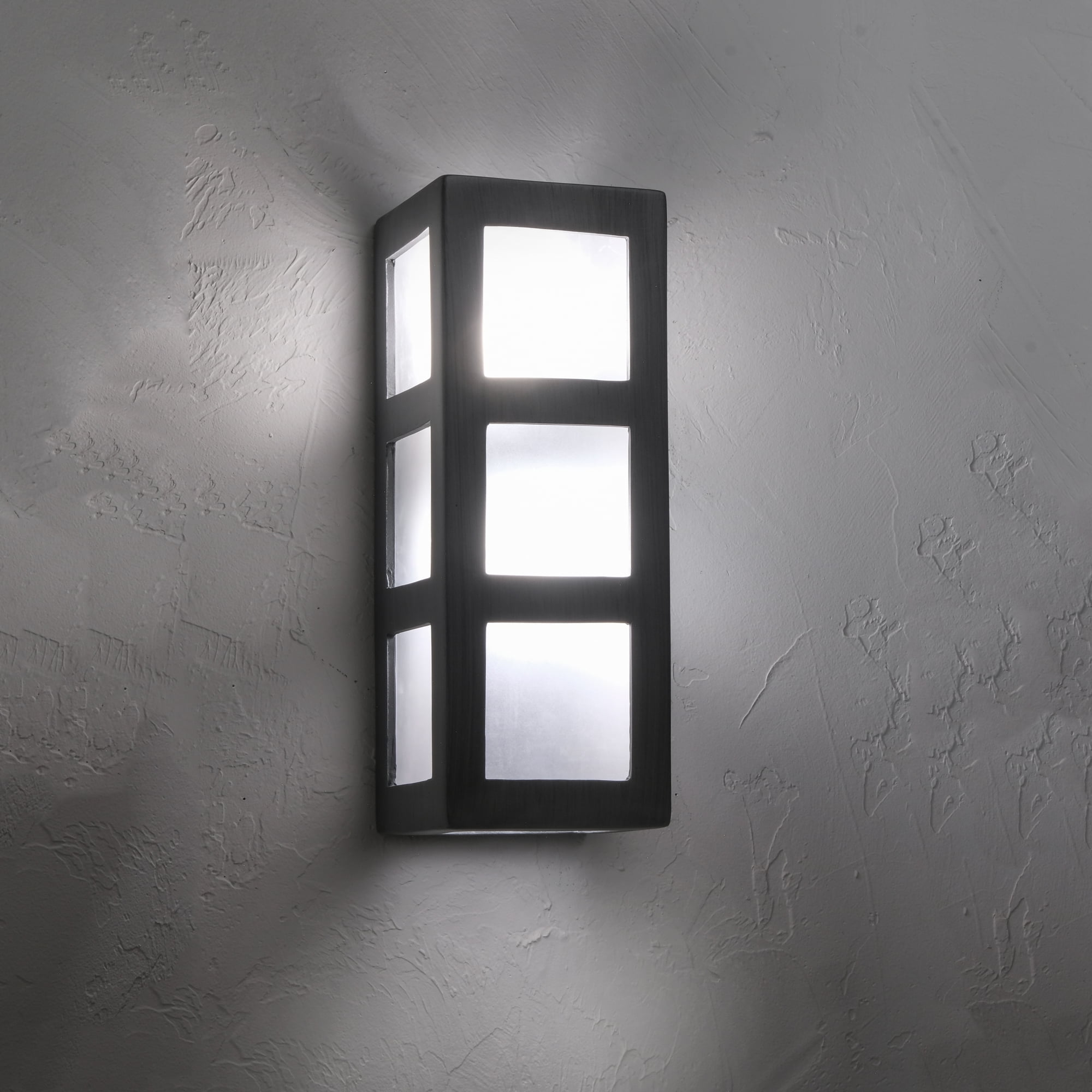Luxury Lighting, Varien Bay 15" High Ceramic Outdoor, Wall Mount Light, Antique Pewter Finish, Electric, 120VAC, LED Bulb Included