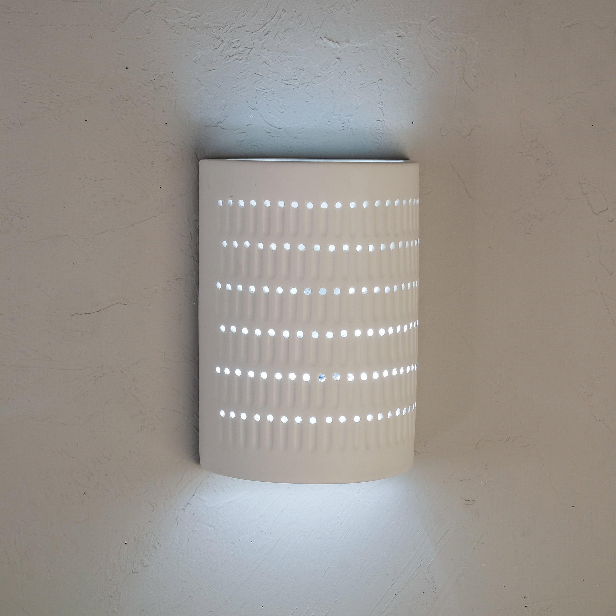 Luxury Lighting Zenia 13" High Ceramic Outdoor Wall Mount, Paintable White Bisque, 120VAC, LED Bulb Included