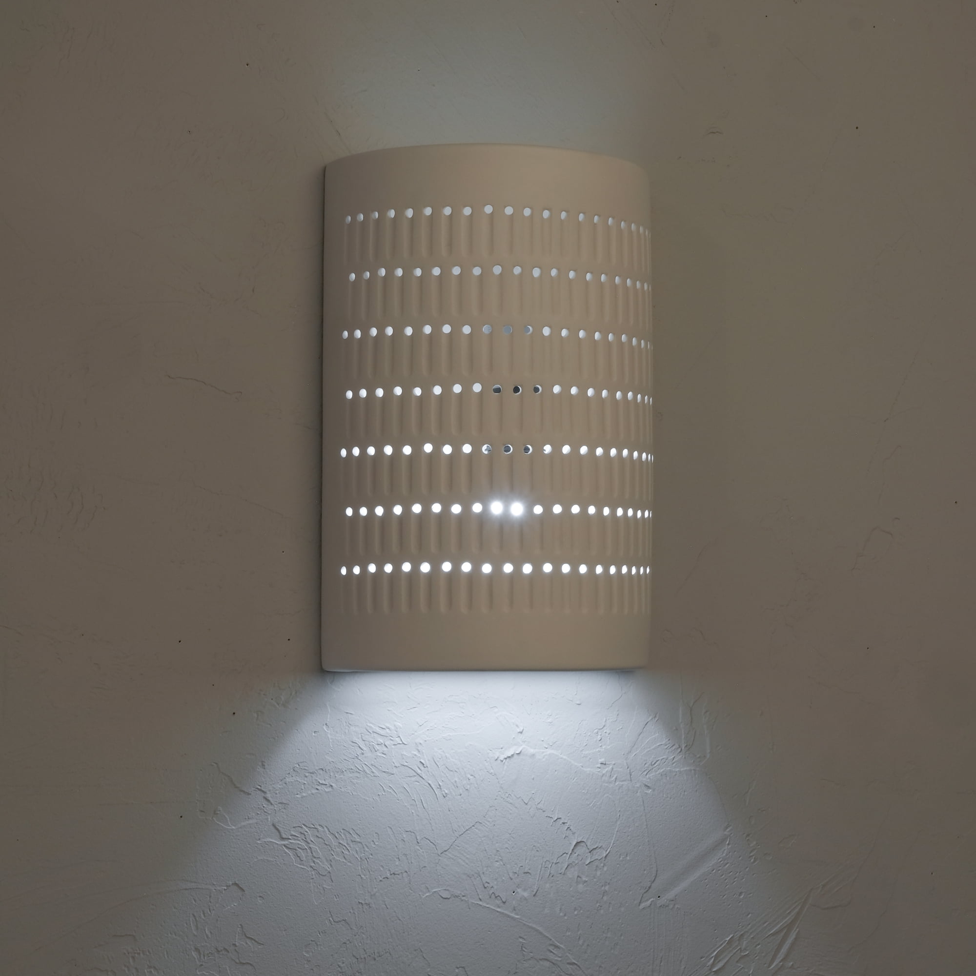 Luxury Lighting Zenia 15" High Ceramic Outdoor Wall Light, Paintable White Bisque, Electric, LED Bulb Included