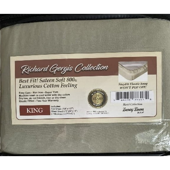 Luxury Linens USA - King Sage - Richard Gergis Hotel Collection