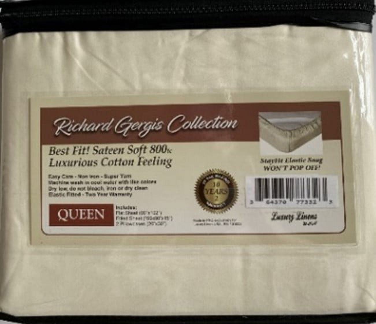 Luxury Linens USA -  Queen Cream - Richard Gergis Hotel Collection