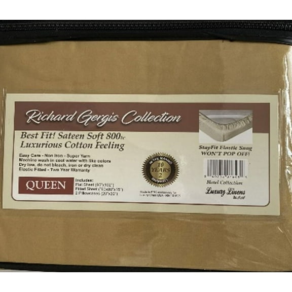 Luxury Linens USA - Queen Gold - Richard Gergis Hotel Collection