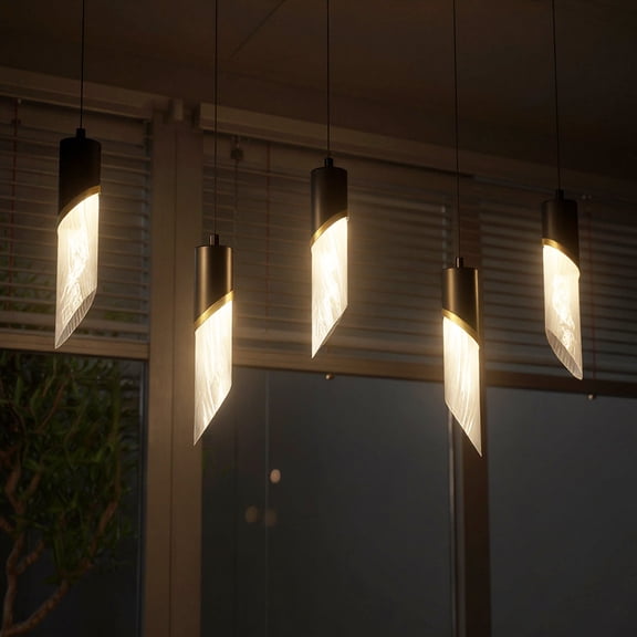 Luxury Luxe Industrial Chandelier, Matte Black, UQL6272