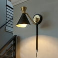 thumbnail image 1 of Luxury Luxe Industrial Wall Sconce, Matte Black, UQL5963, 1 of 5