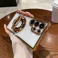 thumbnail image 1 of Luxury Magnetic Plating Stand Shockproof Clear Case For Samsung Galaxy S24 Ultra S23 S22 S21 Note 20 10 Plus Acrylic Back Cover, 1 of 7