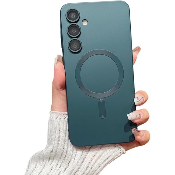 Luxury Magnetic Soft TPU Phone Case for Samsung A17 A56 A36 A26 A16 A06 A55 A35 A25 A15 A05 S A54 A34 A24 A14 Cover,Green,for Galaxy A05
