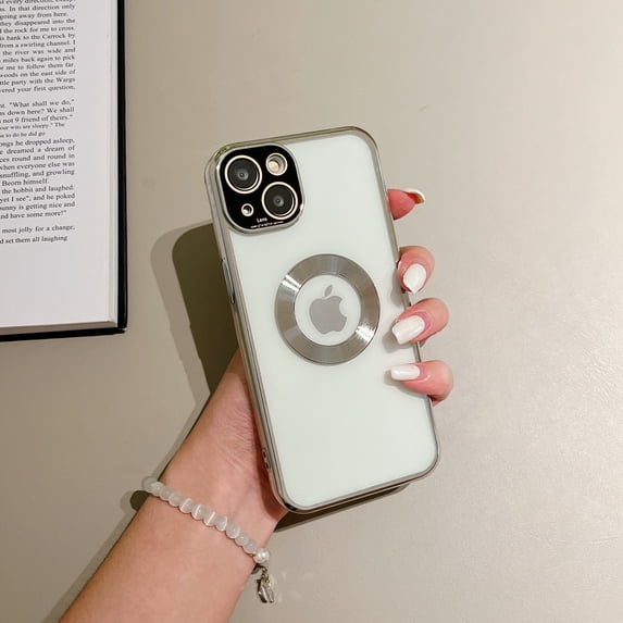 Luxury Magnetic for iPhone 11 Case, Electroplated Clear Slim Fit Phone Case with Camera Frame Shockproof for iPhone 11 Transparent Back Case Compatible with MagSafe, Silver