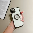 thumbnail image 1 of Luxury Magnetic for iPhone 15 Case, Electroplated Clear Slim Fit Phone Case with Camera Frame Shockproof for iPhone 15 Transparent Back Case Compatible with MagSafe, Black, 1 of 11