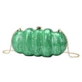 thumbnail image 1 of Luxury Marble Clutch with Chain - Unique Caterpillar Shape‌, 1 of 8