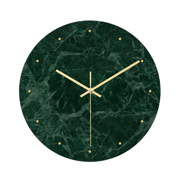 Luxury Marble Grain Round Wall Clock Creative Clock Acrylic UV Wall