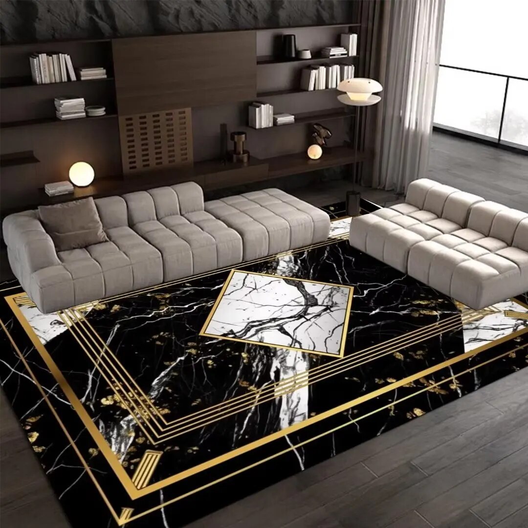 Luxury Marble Texture for Living Room Carpet Domestic Balcony Large