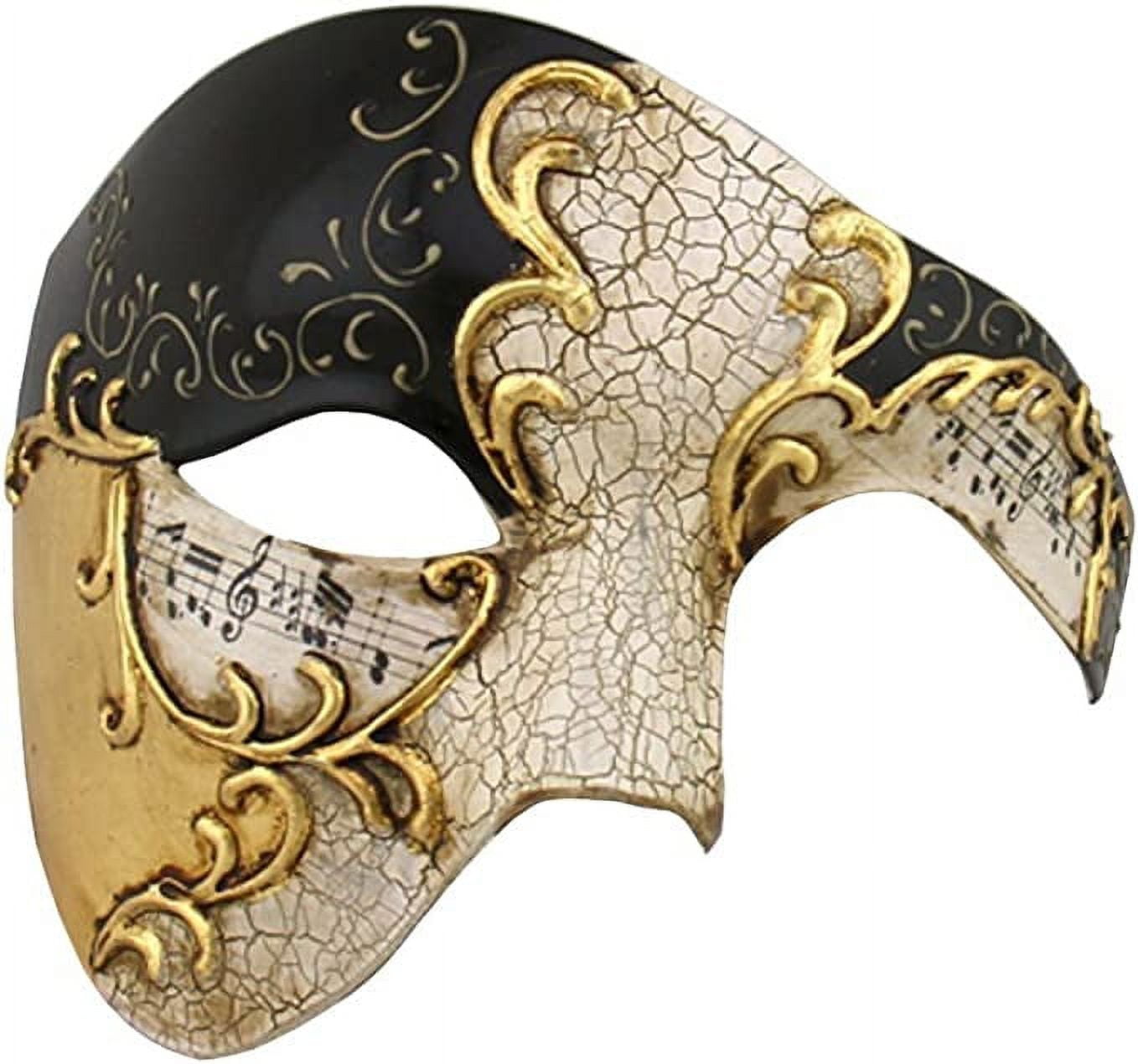 Half Face Masquerade Mask For Men Phantom Of The Opera Mask for Masquerade  Party, Venetian Party, Mardi Gras, Halloween & Cosplay - Yahoo Shopping