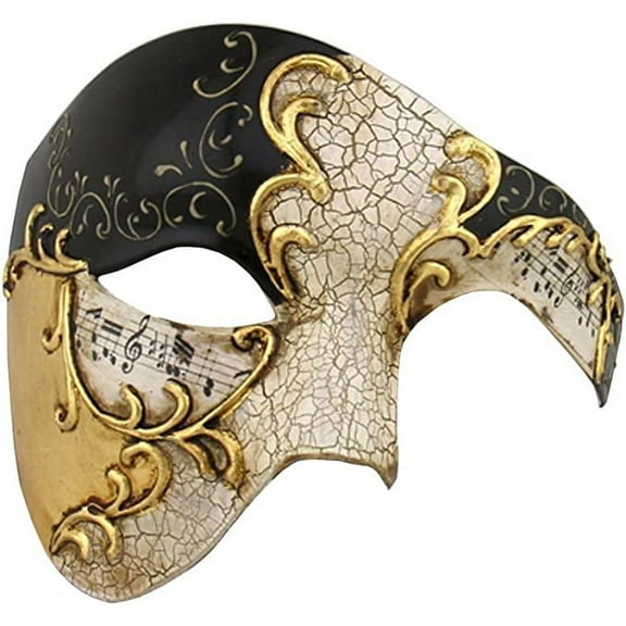 Luxury Mask Vintage Phantom of the Opera Mask ? Venetian Half Face Mask ? Costume Party, Masquerade Ball Carnival Mardi Gras