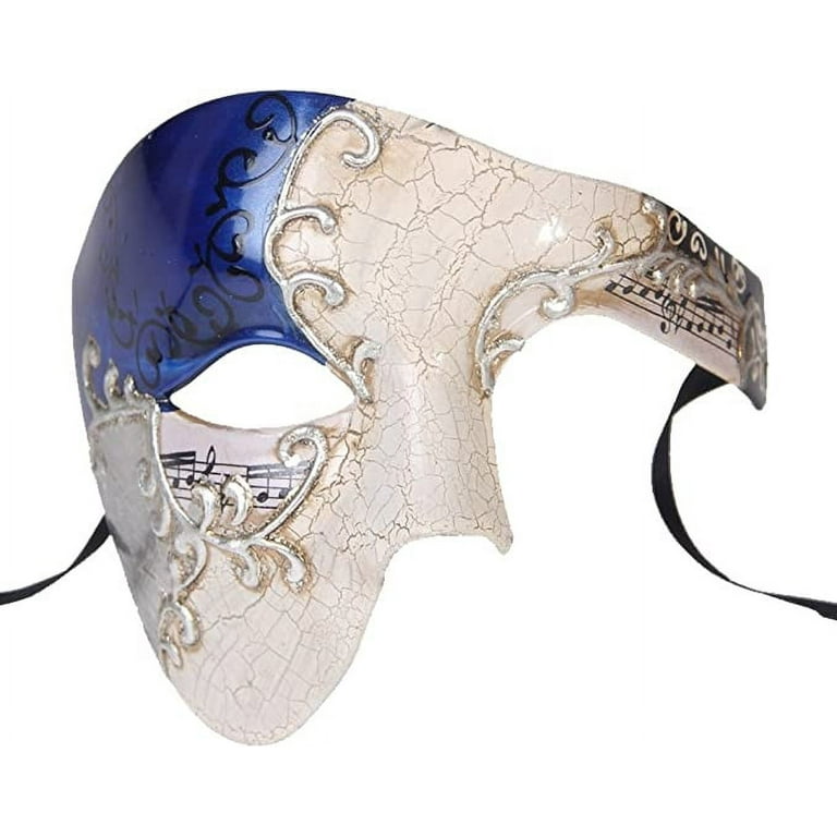 Luxury Mask Vintage Phantom of The Opera Mask Venetian Half Face Mask Costume Party, Masquerade Ball Carnival Mardi Gras